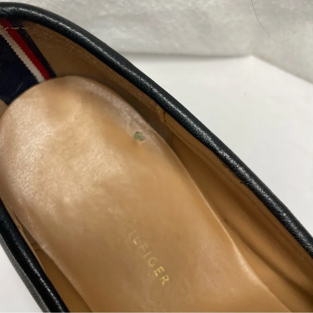 Tommy Hilfiger Black Leather Tassel Loafers